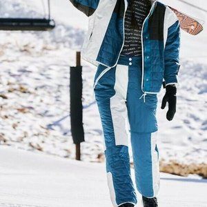 Free People FP Movement Landscape View Ski Pants Green Combo Medium New